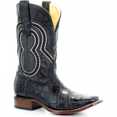 Corral Mens Grey Alligator Square Toe Boot A3488