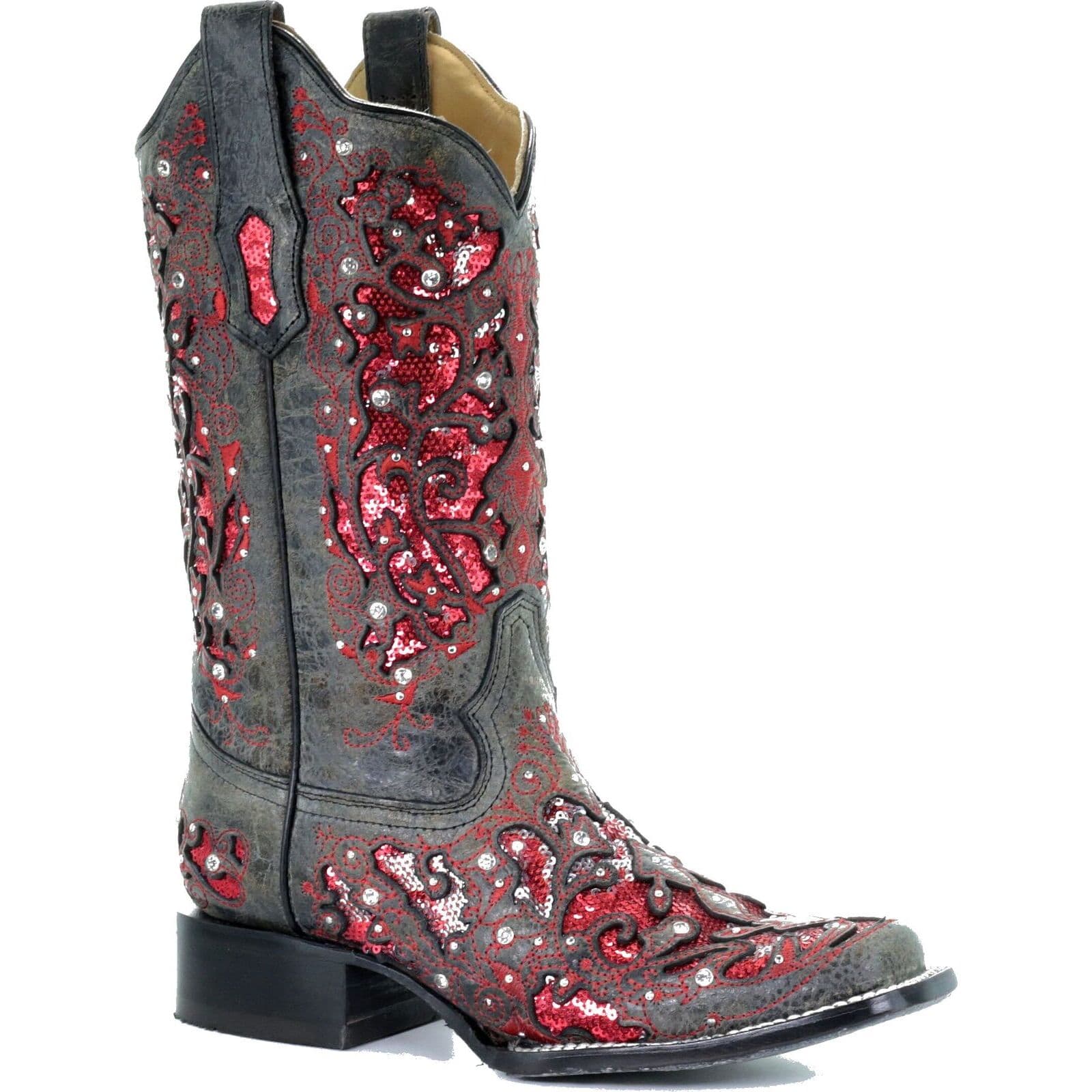 women's grey cowboy boots