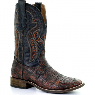 Corral Mens Honey Fuscus Patch Work Square Toe Boot A3716
