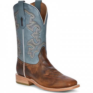 Corral Mens 12" Honey & Blue Embroidery Rodeo Collection Western Boot A4262