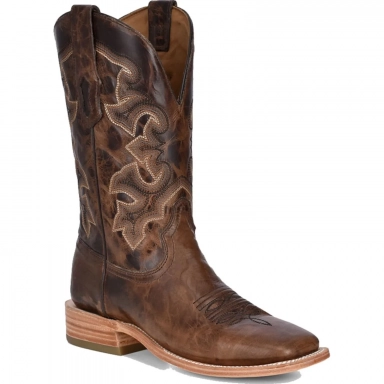 Corral Mens Moka Embroidery Wide Square Toe Rodeo Collection Boot