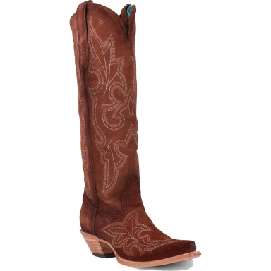 Corral Womens Shedron Suede Embroidery Tall Top Boot