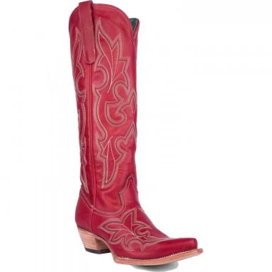 Corral Womens Red Embroidery Tall Top Boot