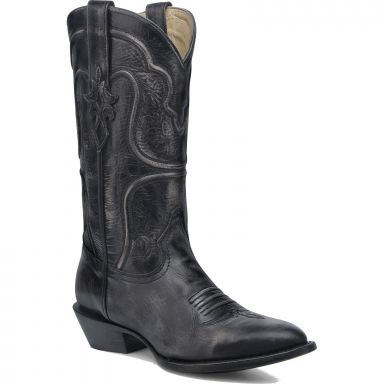 Corral Mens Black-Bone Embroidery J Toe Boot A4691