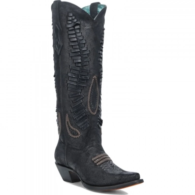 Corral Womens Black Woven Tall Top Boot