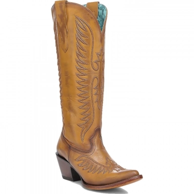 Corral Womens Tan Embroidery J Toe Boot