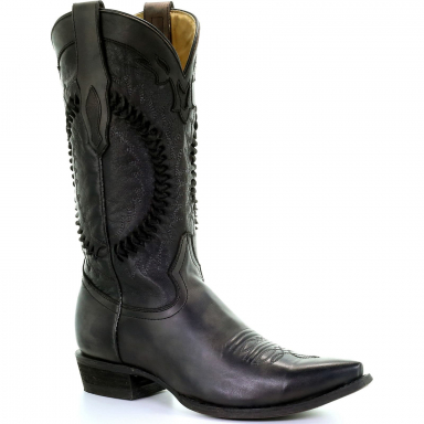 Corral Mens Grey Embroidery And Woven Boot C3212