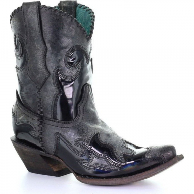 Corral Womens Black Inlay Woven Cowgirl Boot C3548