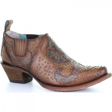 Corral Womens Sand Overlay Studs Shoe Boot C3553