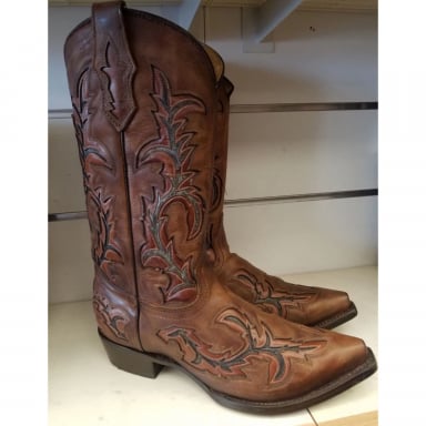 Corral Mens 13" Embroidery And Inlay Snip Toe Western Boot C3845