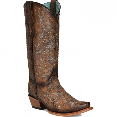 Corral Womens Maple Embroidery Studs Boot