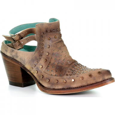 Corral Womens Black Studs And Woven Mule Western Boot E1405