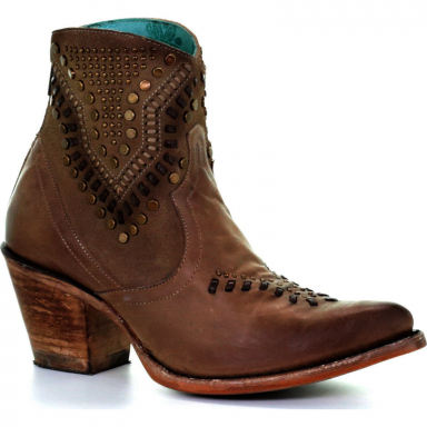 Corral Womens Brown Studs Ankle Boot E1420