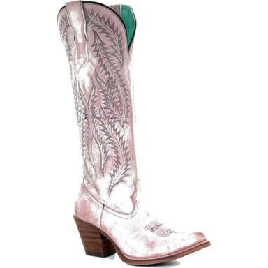 Corral Womens Rose Embroidery Tall Top Boot