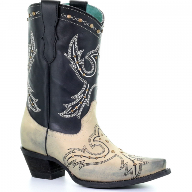 Corral Womens Bone Embroidery And Studs Boot E1463
