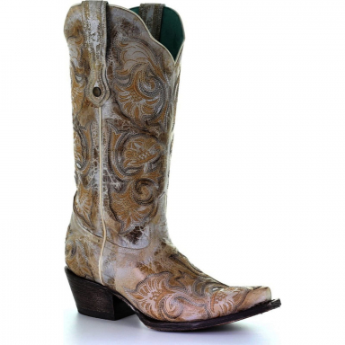 Corral Womens White Floral Embroidery G1510