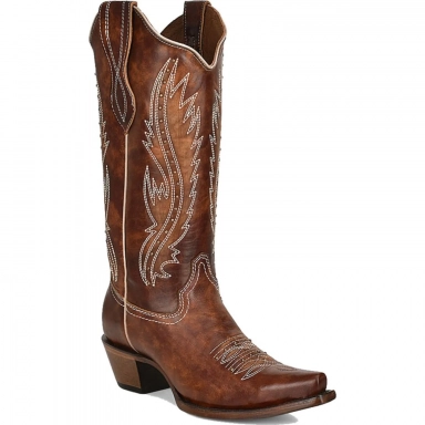 Corral Womens CircleG Tan Embroidery Studs Boot
