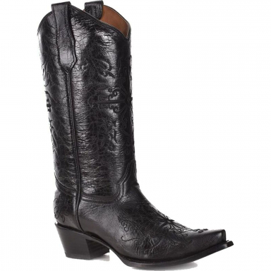 Corral CircleG Womens Black-Black Cross Embroidery Boot