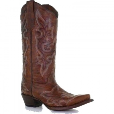 Corral Womens CircleG Tan Embroidery Boot