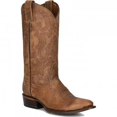 Corral Mens CircleG Tan Embroidery Round Toe Boot