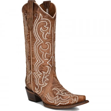 Corral CircleG Womens Brown Sequence Embroidery Boot