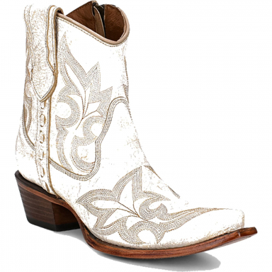 Corral CircleG Womens Pearl Embroidery Zipper Ankle Boot