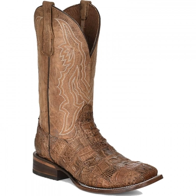Corral Mens CircleG Orix Caiman Patchwork Embroidery Wide Square Toe
