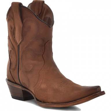 Corral CircleG Womens Cinnamon Embroidery Ankle Boot