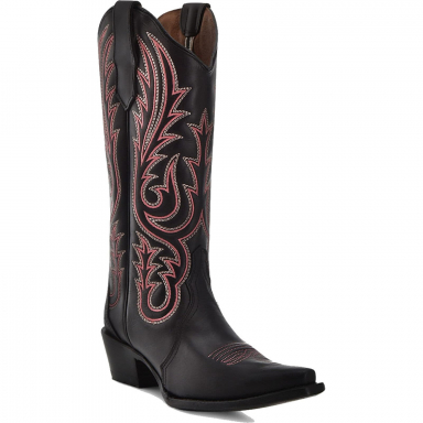 Corral CircleG Womens Black-Pink Embroidery Boot