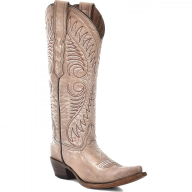 Corral Womens CircleG Sand Cowhide Embroidery Boot