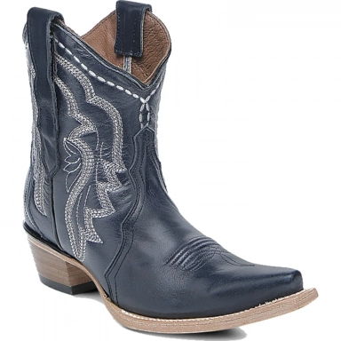 Corral Womens CircleG Dark Blue Embroidery Ankle Boot