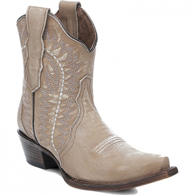 Corral CircleG Womens Sand Embroidery Ankle Boot