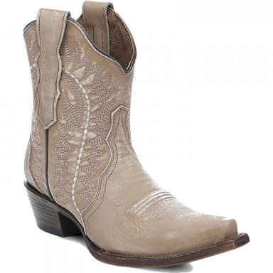 Corral Womens CircleG Sand Embroidery Ankle Boot