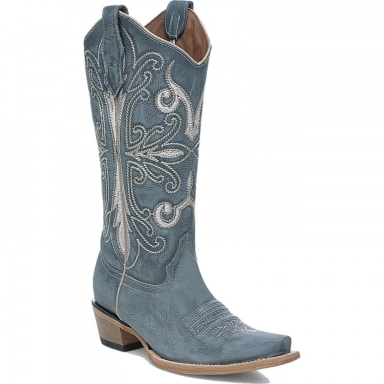 Corral Womens CircleG Blue Embroidery Boot