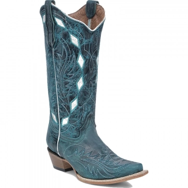Corral Womens CircleG Emerald Green Laser Embroidery Boot