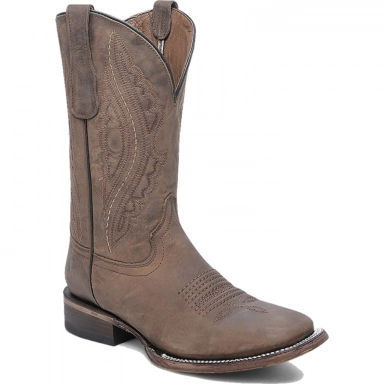 Corral Mens CircleG Chocolate Embroidery Wide Square Toe Boot Brown