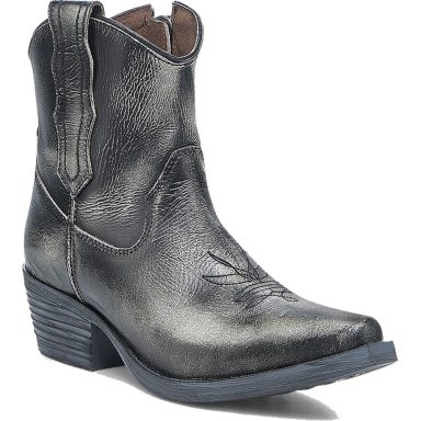Corral CircleG Womens Distressed Black Embroidery J Toe Boot