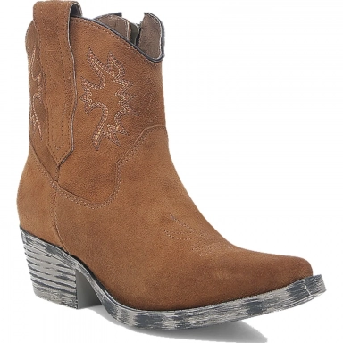 Corral Womens CircleG Bronze Suede Embroidery J Toe Boot