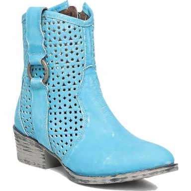 Corral Womens CircleG Turquoise Cut Out Harness Round Toe Boot