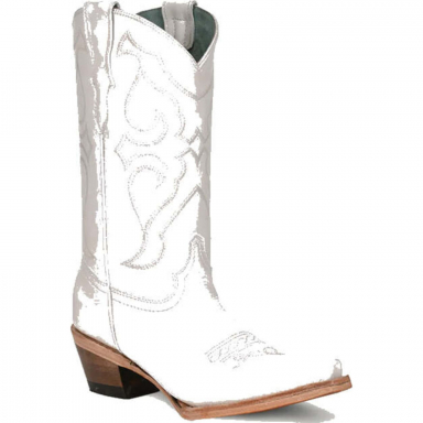 Corral Teens White Embroidery Boot T0143