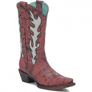 Corral Teens Wine Embroidery Overlay Boot T0222