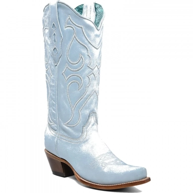 Corral Womens Baby Blue Embroidery Boot