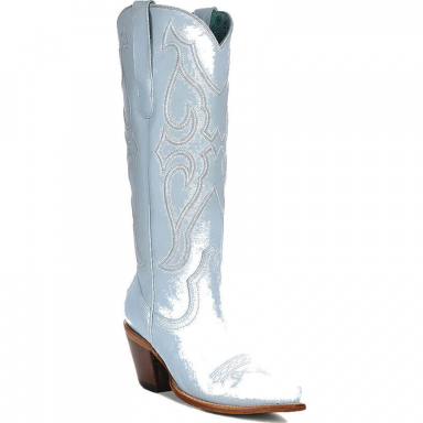 Corral Womens Baby Blue Embroidery Tall Top Boot Z5254