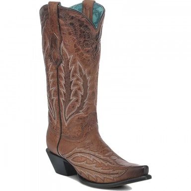 Corral Womens Cognac Embroidery Boot Brown