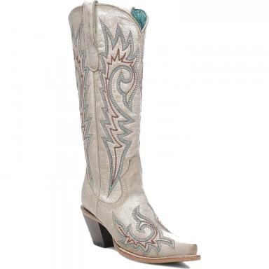 Corral Womens Bone Embroidery Boot