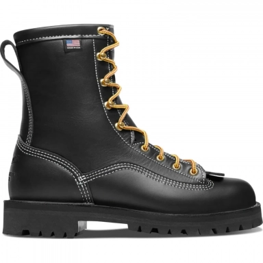 Danner Mens Super Rain Forest Black Insulated 200G Work Boot