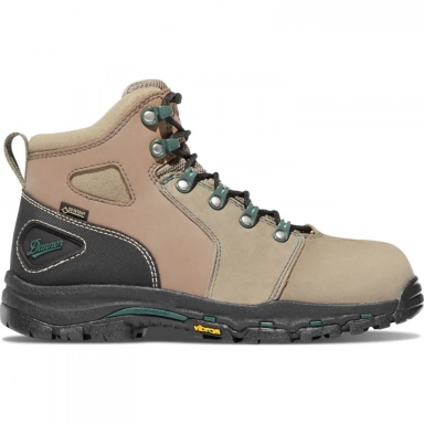Danner Womens Vicious 4 Brown/Green Composite Toe Work Boot