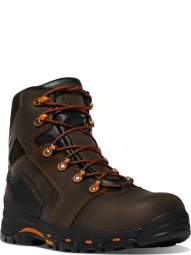 Danner Mens Vicious 6" Brown/Orange Composite Toe Boots 13879