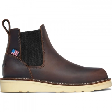 Danner Womens Bull Run 5 Plain Toe Slip Resist Slip-On