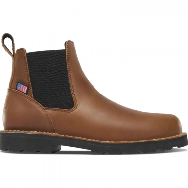 Danner Mens Bull Run 6 Tobacco Black Heel Chelsea Boot